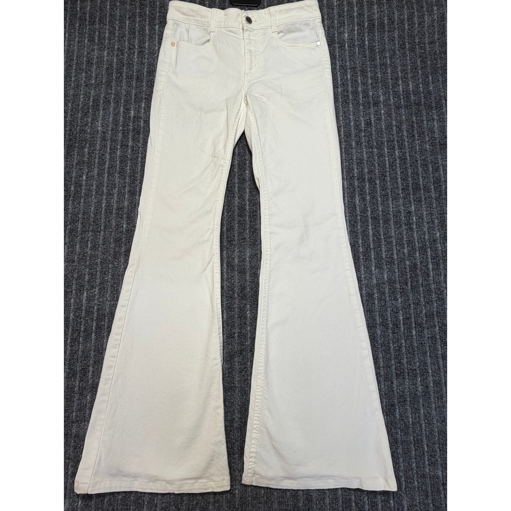 Stella McCartney Flare Jeans 27 Off-White Designer Italy Minimalist Preppy